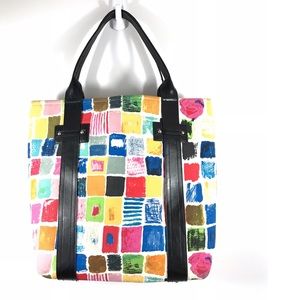 KEN DONE VINTAGE Multicolor Canvas TOTE Australian